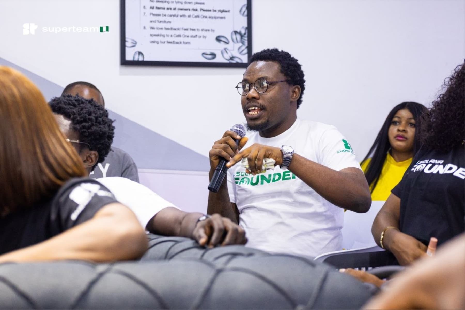 Victor speaking during a Superteam Nigeria gathering